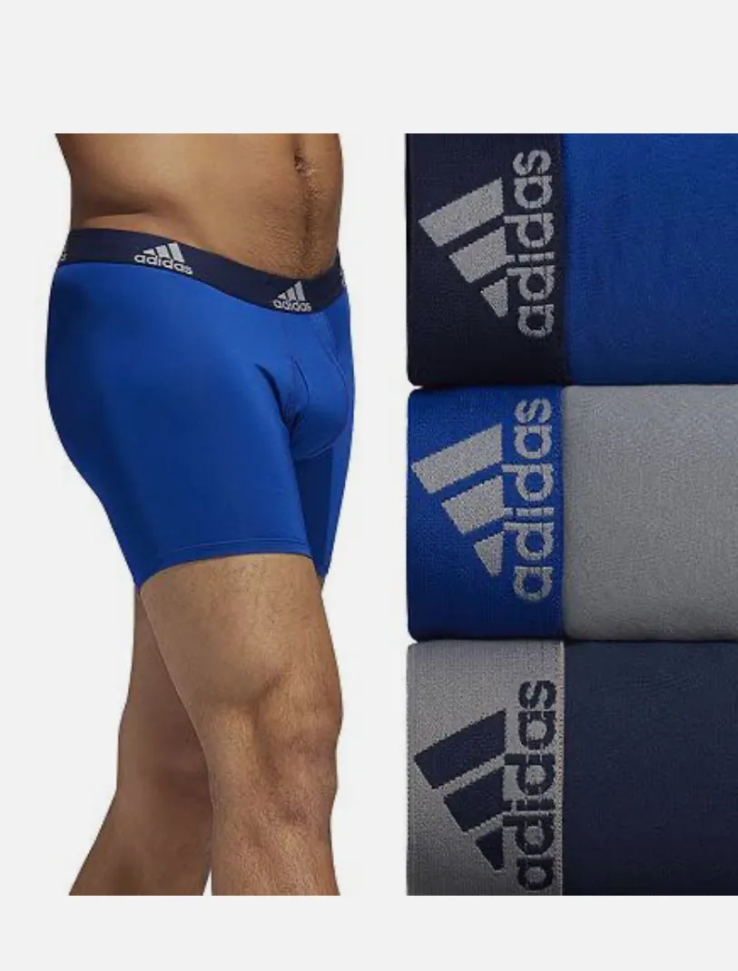 Adidas Men’s Performance 3-Pack Boxer Brief Underwear 5152361 ROYAL/GREY/NAVY