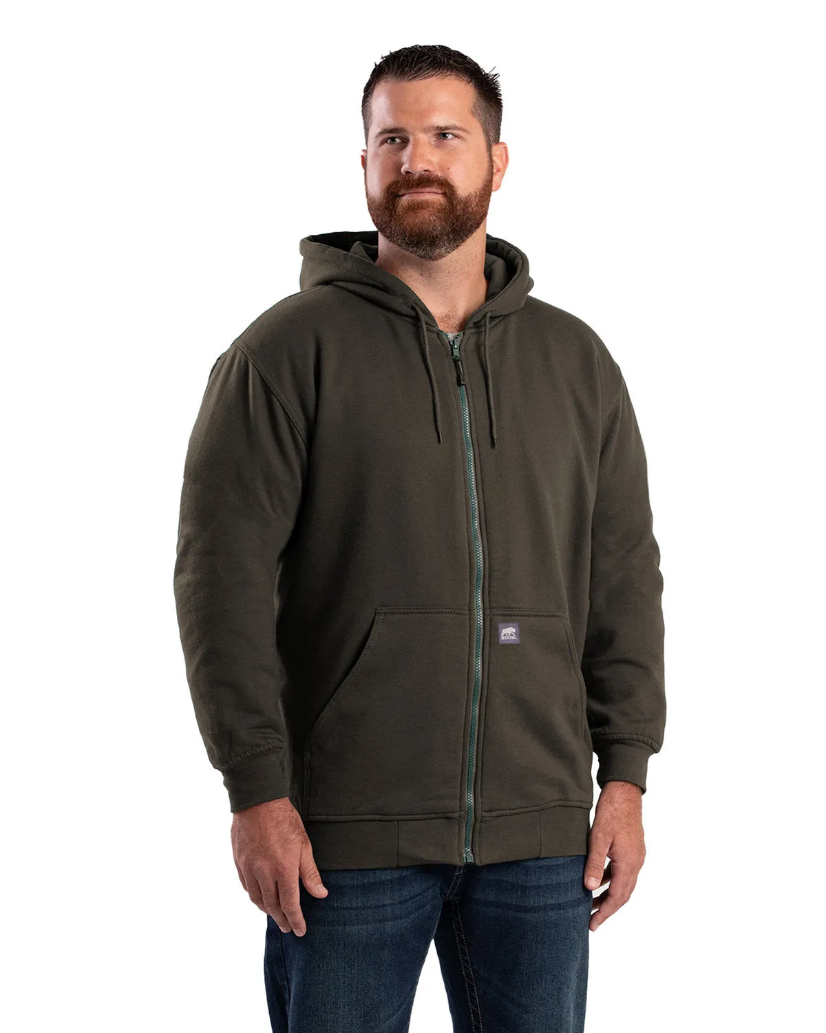 Berne Men's Tall Heritage Thermal-Lined Full-Zip Hooded Sweatshirt SZ101T