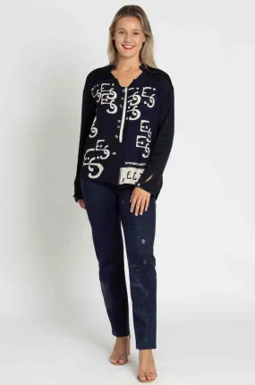 Elisa Cavaletti - Blue Leggings w/ EC Print