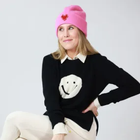 Kerri Rosenthal - Smiley Patchwork Pullover in Black