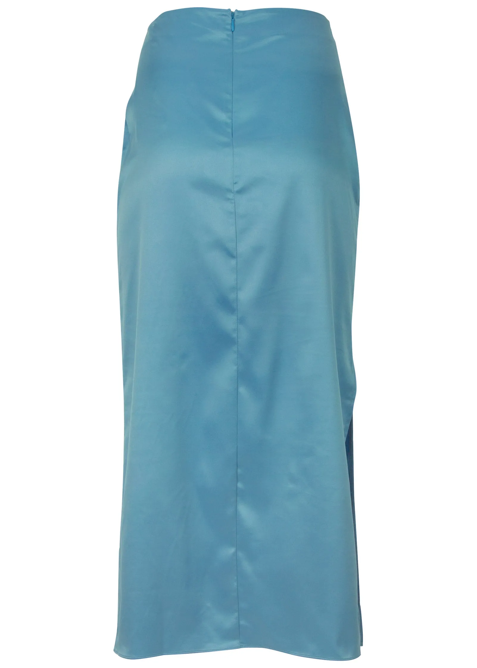 Midi Slip Skirt - Blue
