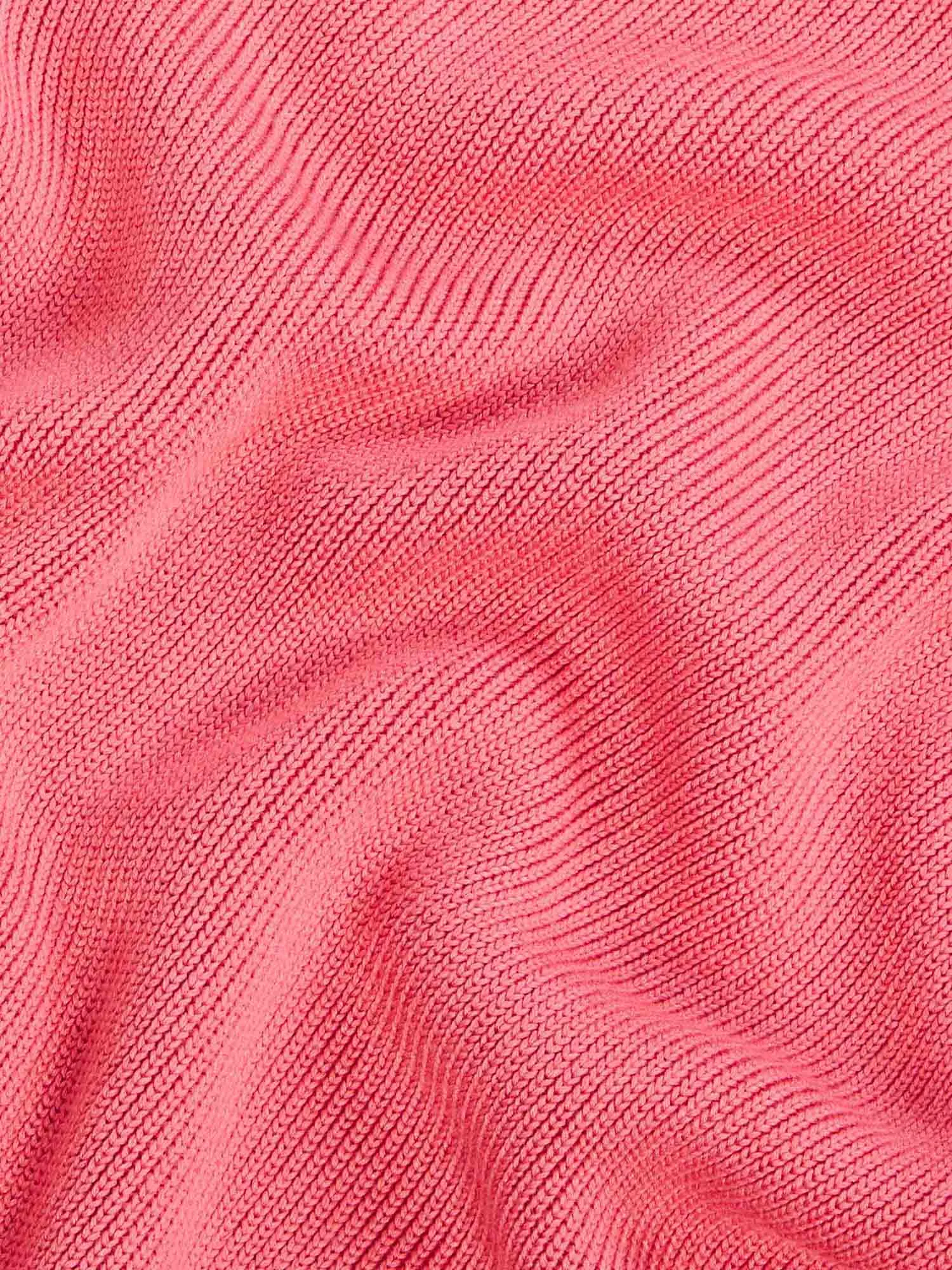 Open Collar Knit Jumper—lotus pink