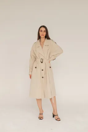Oversize Trench Coat Light Beige