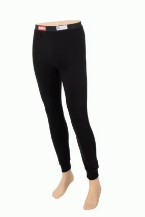 RaceQuip Fire Retardant Long John Underwear Bottoms - Black - Kids X-Small - 4920901