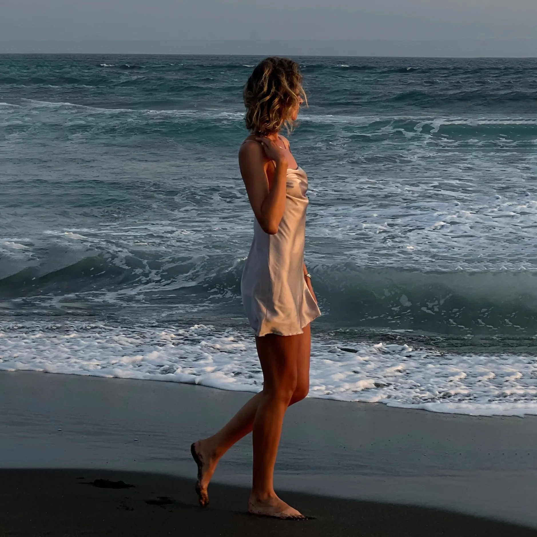Silky Slip Dress In Frappe