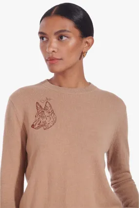 STAUD x C.BONZ CUSTOM CASHMERE CREWNECK SWEATER | CAMEL