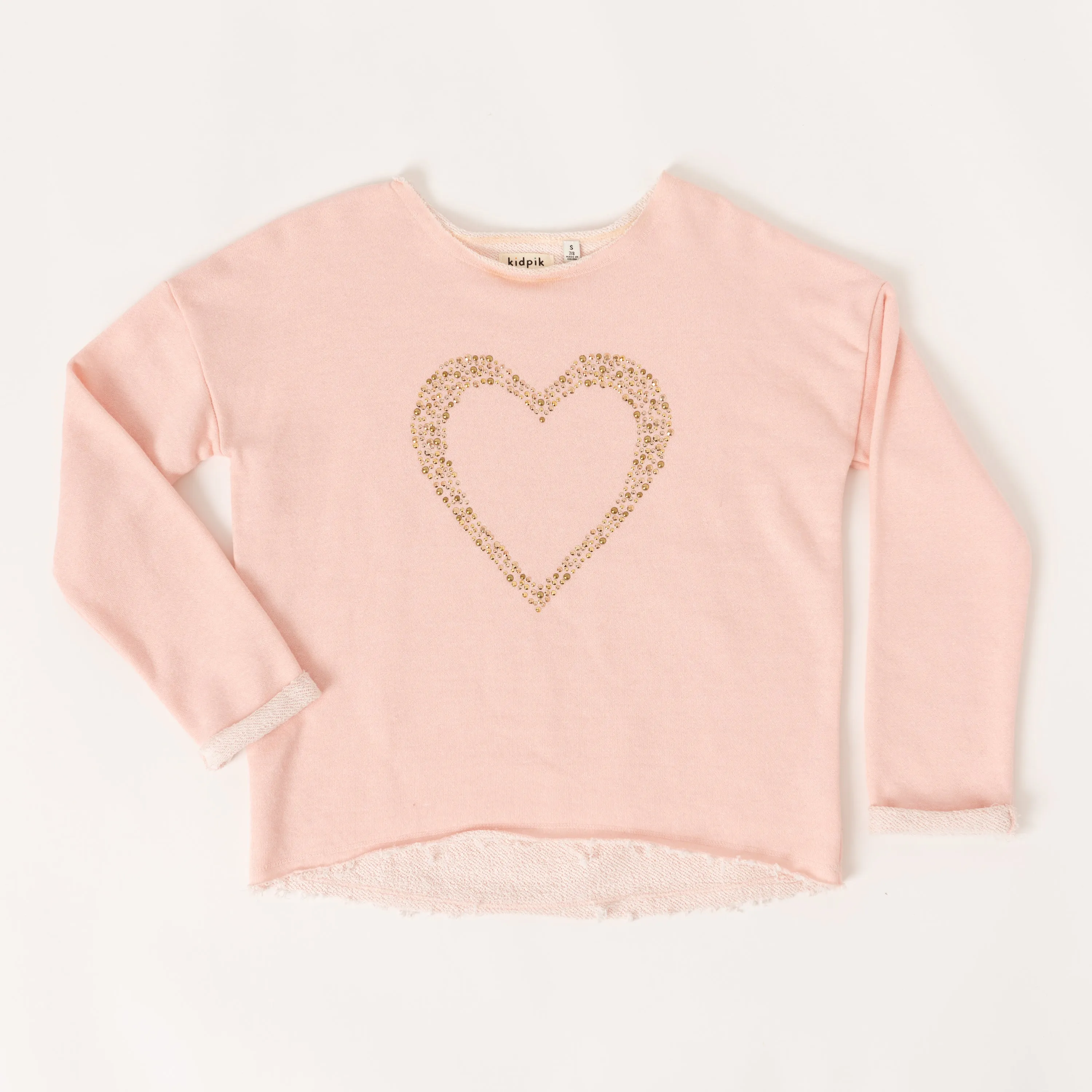 Studded Heart Oversized Sweatshirt