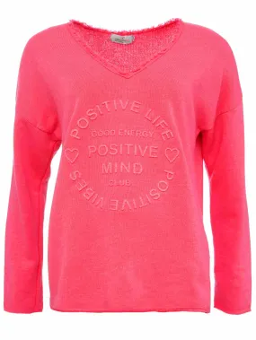 Sweatshirt Positive neon pink